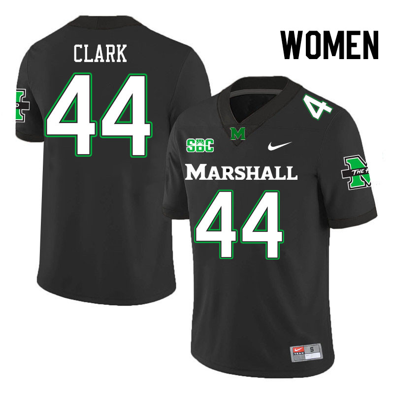 Women #44 Chason Clark Marshall Thundering Herd SBC Conference College Football Jerseys Stitched-Bla